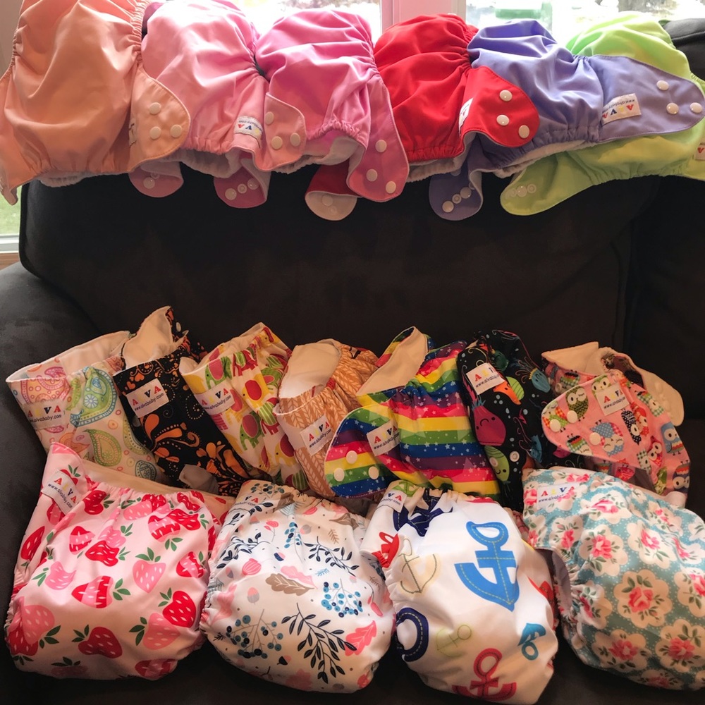 Alva Baby Reusable Pocket Cloth Diapers NEVER USED